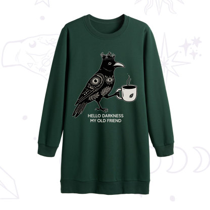 Purplehecate Hello Darkness My Old Friend Sweatshirt Dress