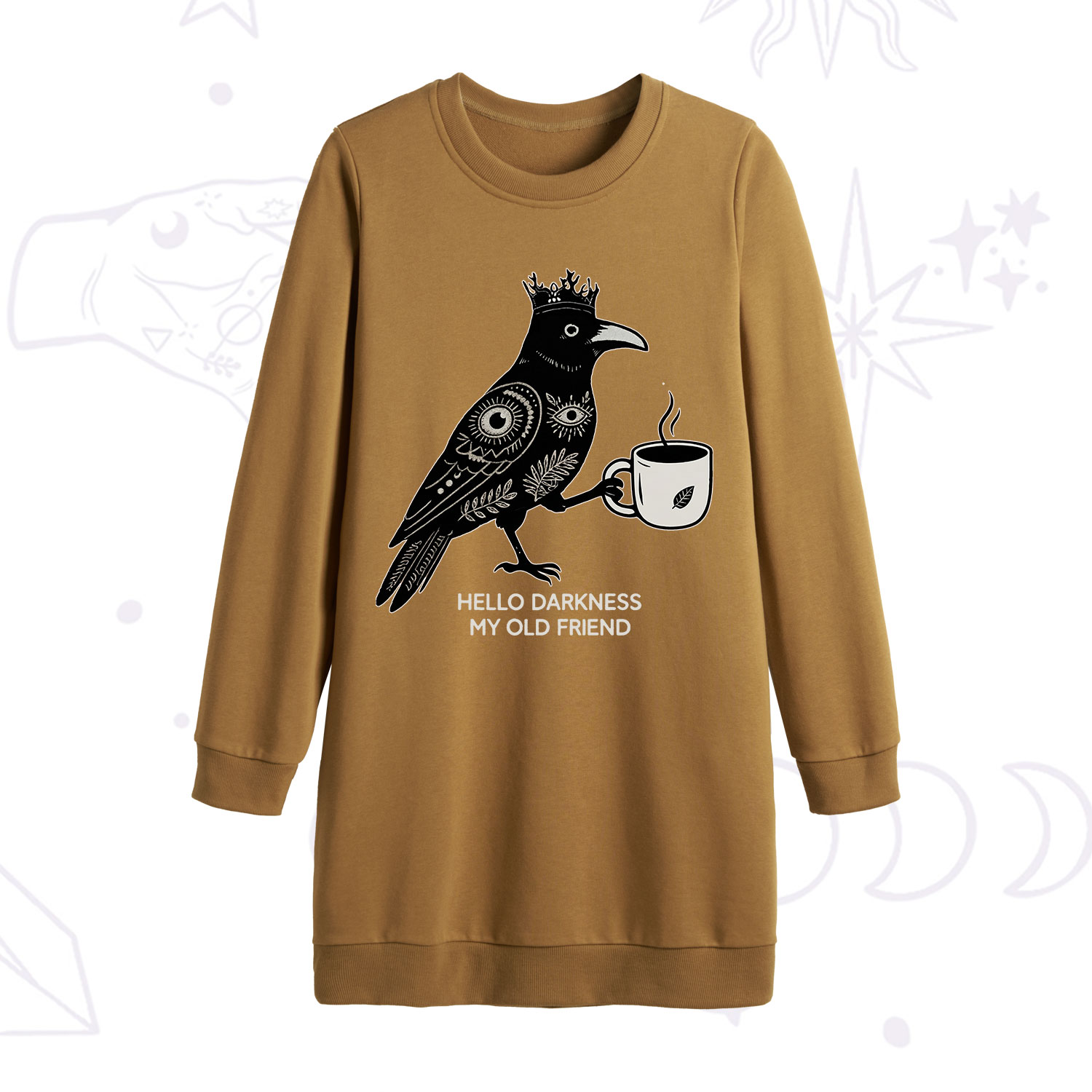 Purplehecate Hello Darkness My Old Friend Sweatshirt Dress