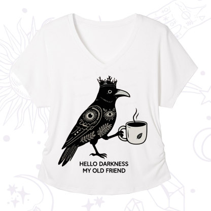 Purplehecate Hello Darkness My Old Friend V-Neck T-Shirt