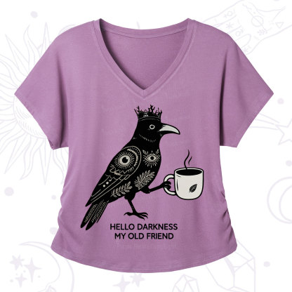 Purplehecate Hello Darkness My Old Friend V-Neck T-Shirt
