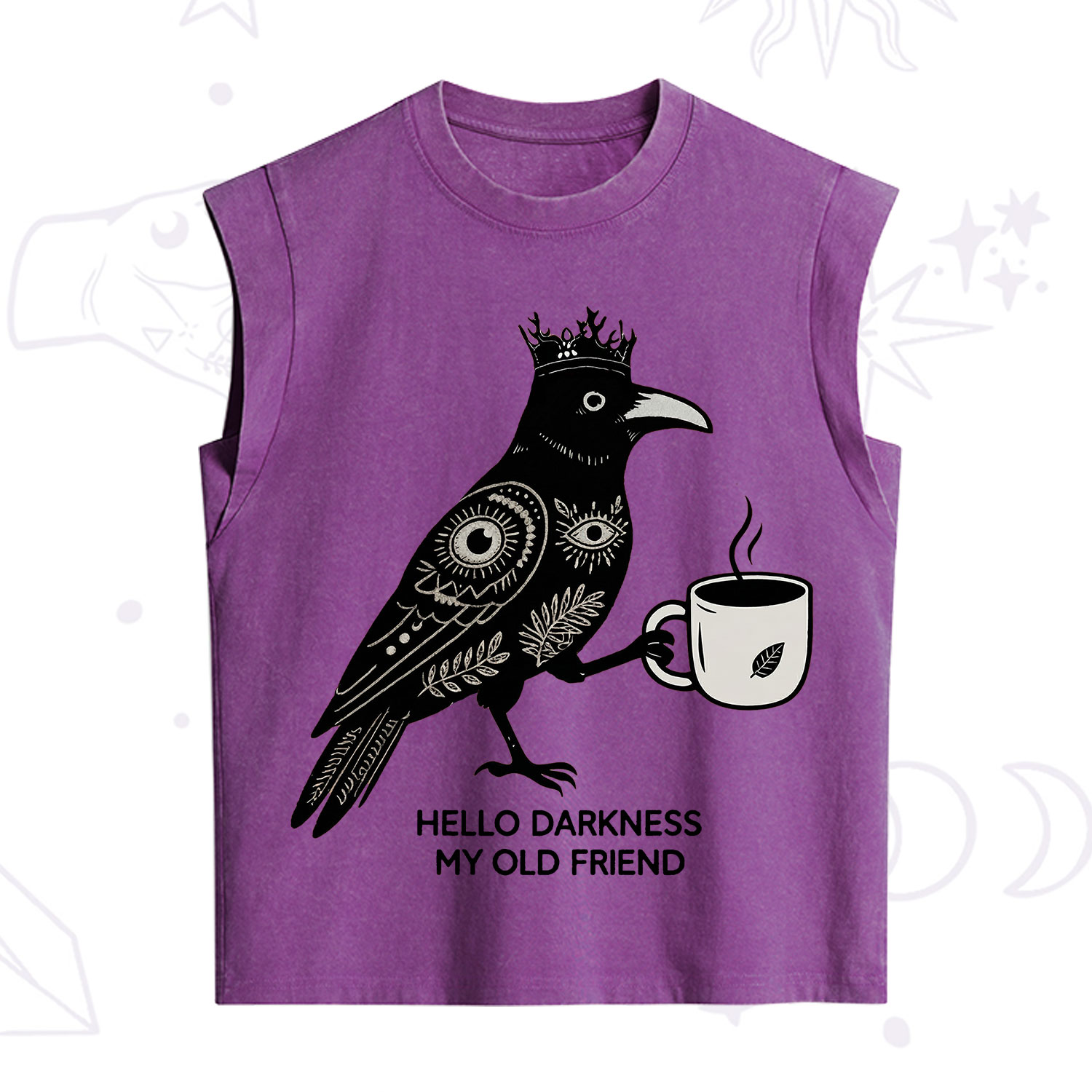 Purplehecate Hello Darkness My Old Friend Vintage Washed Tank