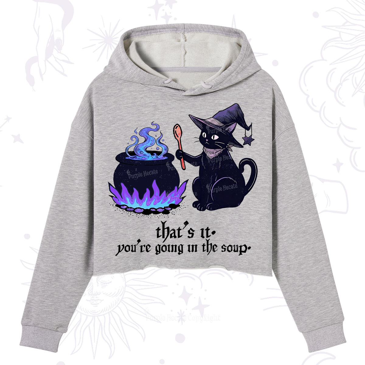 Purplehecate Trust Your Instincts Crop Hoodie