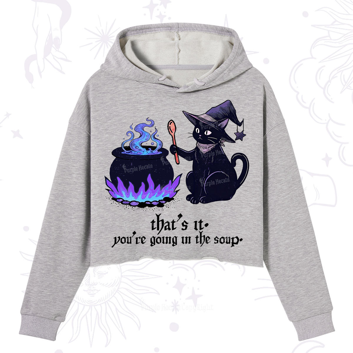 Purplehecate Trust Your Instincts Crop Hoodie