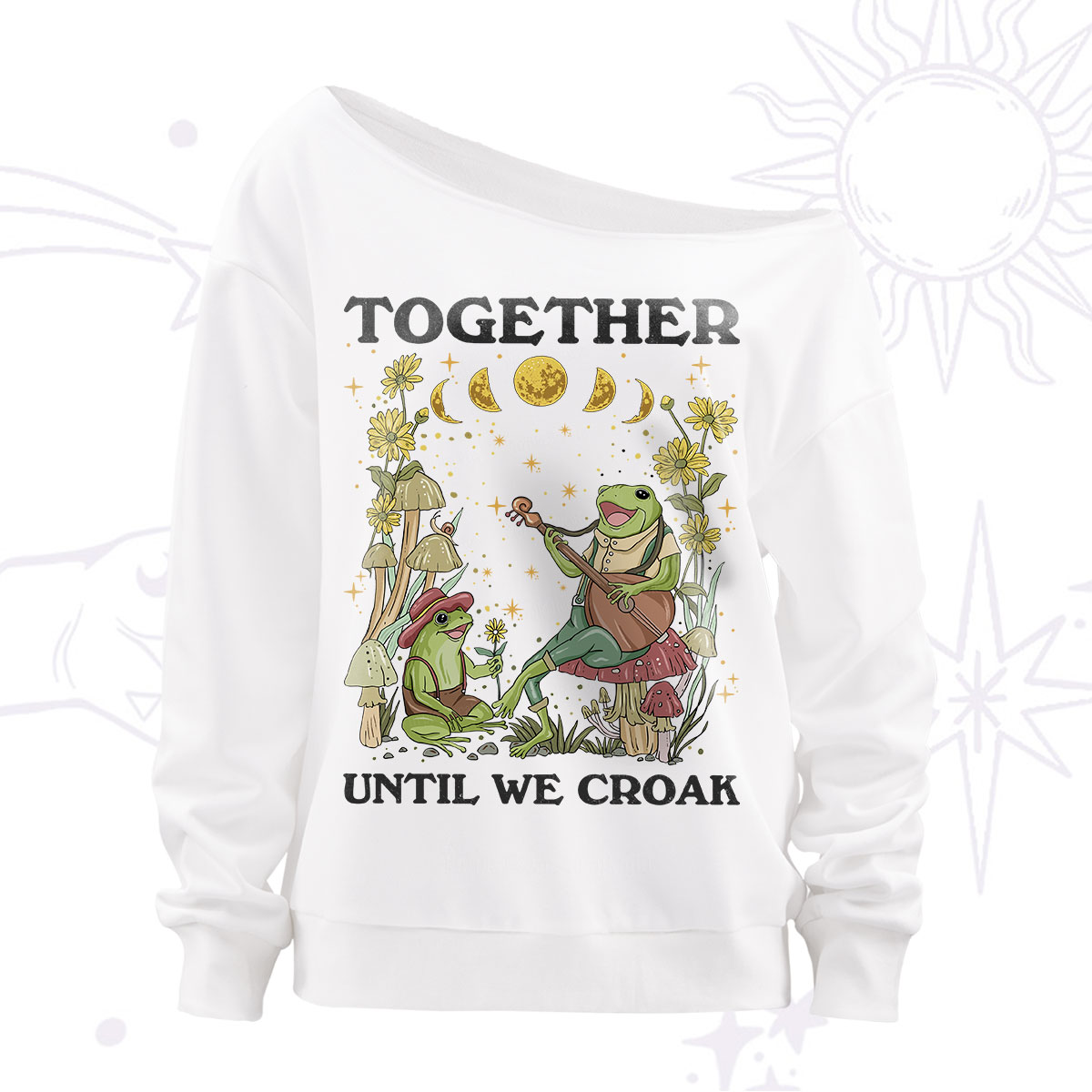 Purplehecate Grilled Cheese Destroyer Raccoon Off The Shoulder Sweatshirt