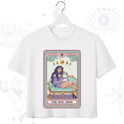 Purplehecate The Dog Mom Tarot Card Crop T-Shirt