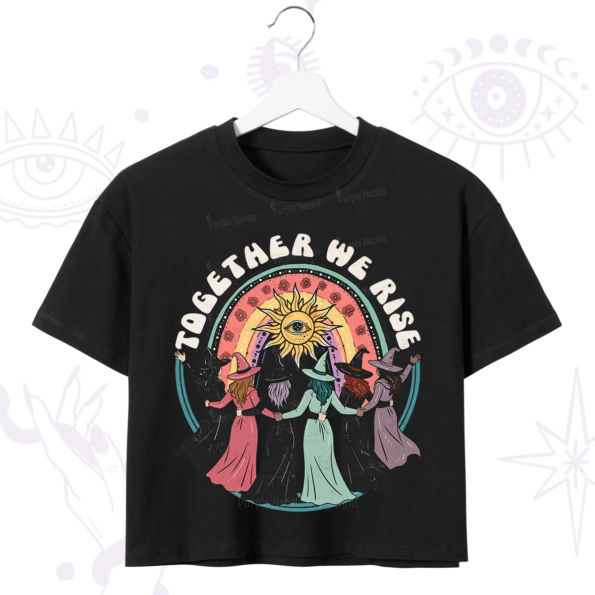 Purplehecate Together We Rise Crop T-Shirt