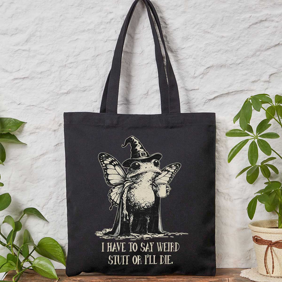 Purplehecate I Have to Say Weird Stuff Or I'll Die Tote Bag