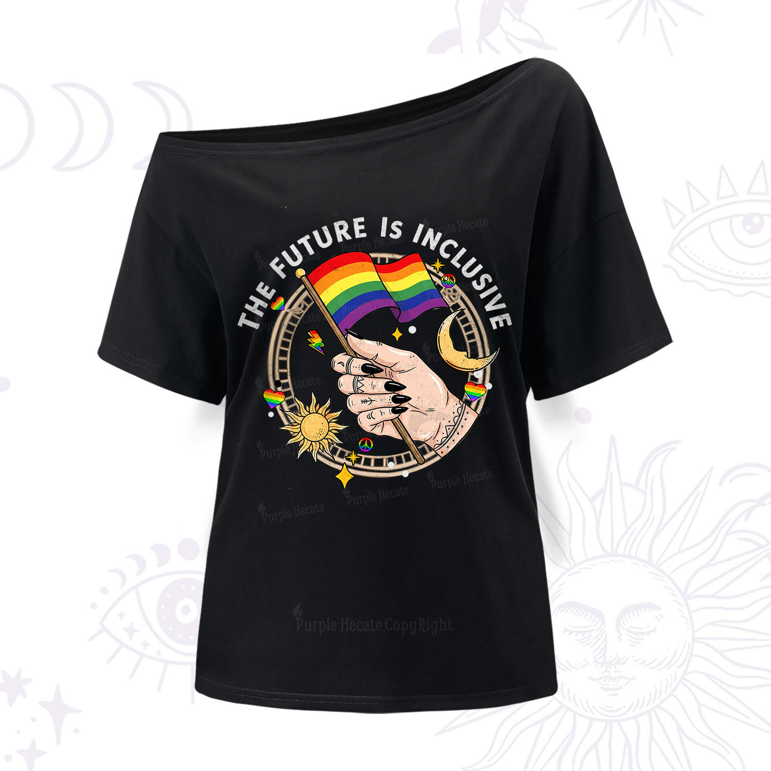 Purplehecate The Future Is Inclusive One Shoulder T-Shirt