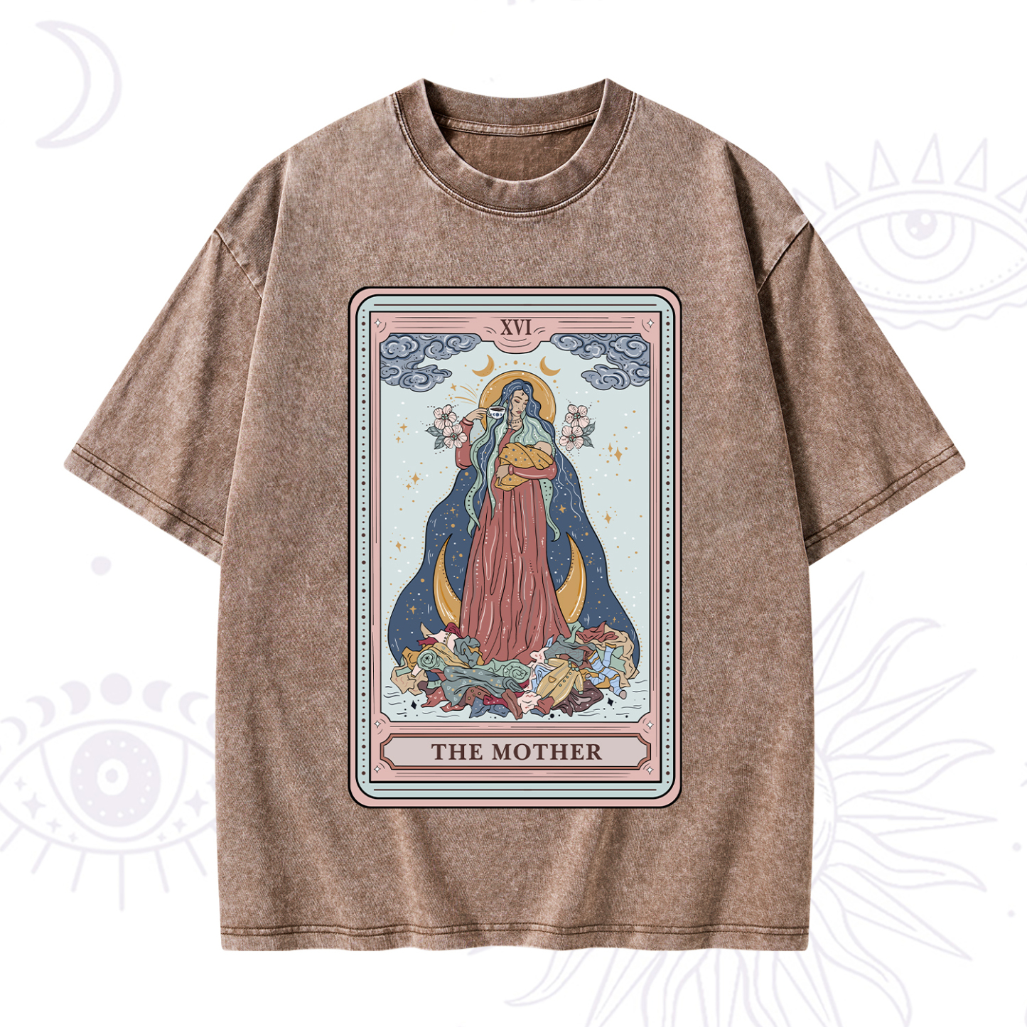 Purplehecate The Mother Tarot Washed T-Shirt