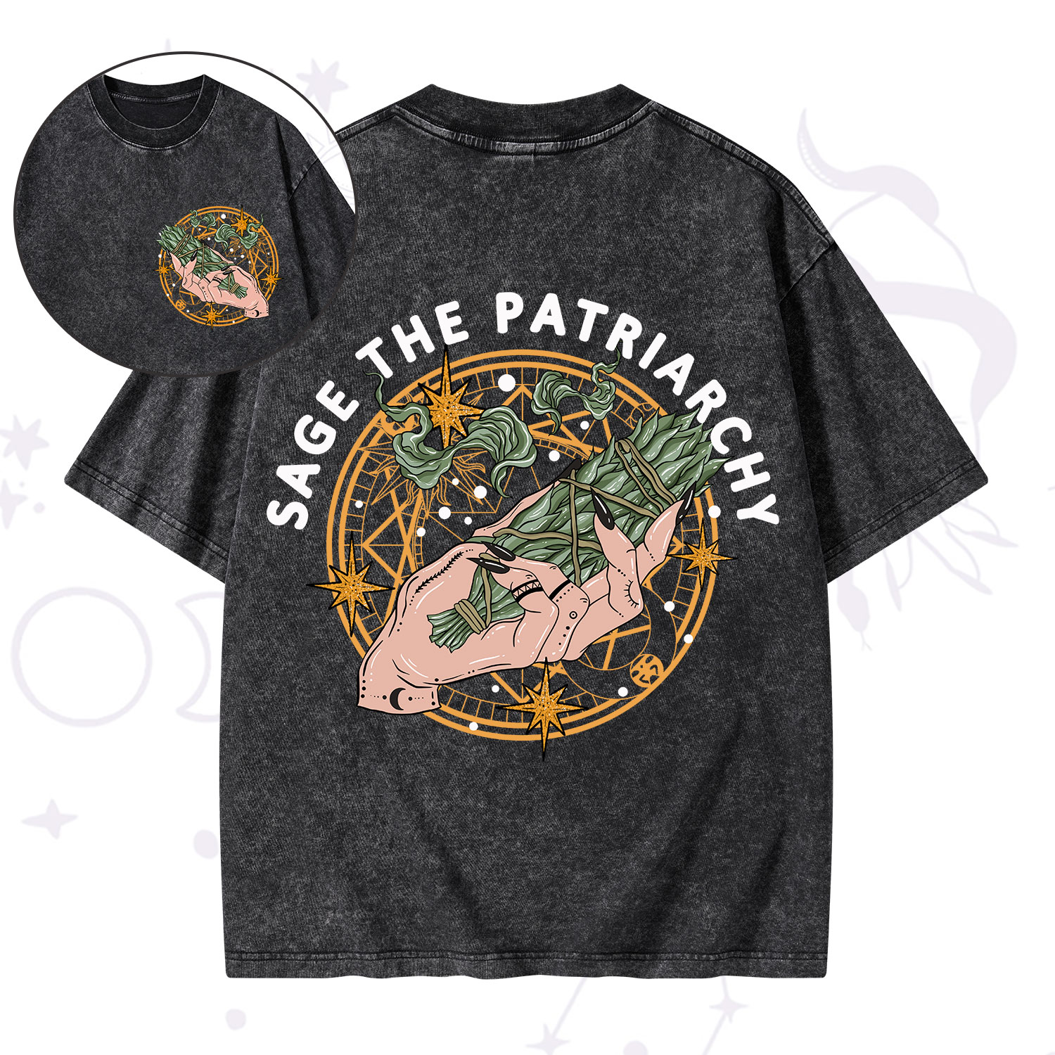 Purplehecate Sage The Patriarchy Washed T-Shirt