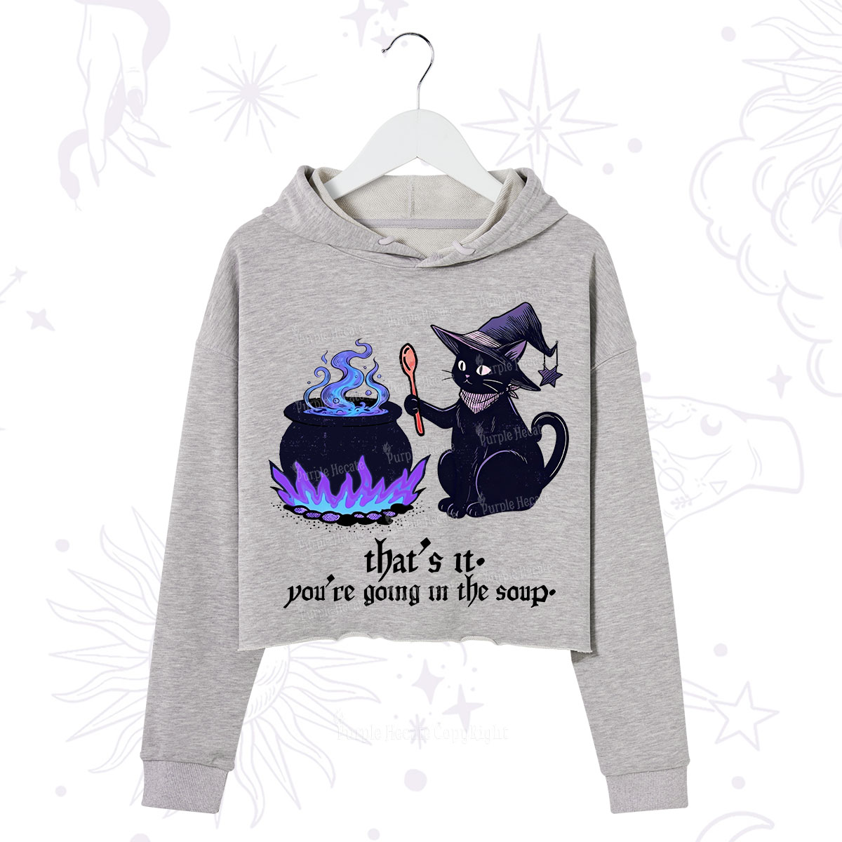 Purplehecate Trust Your Instincts Crop Hoodie