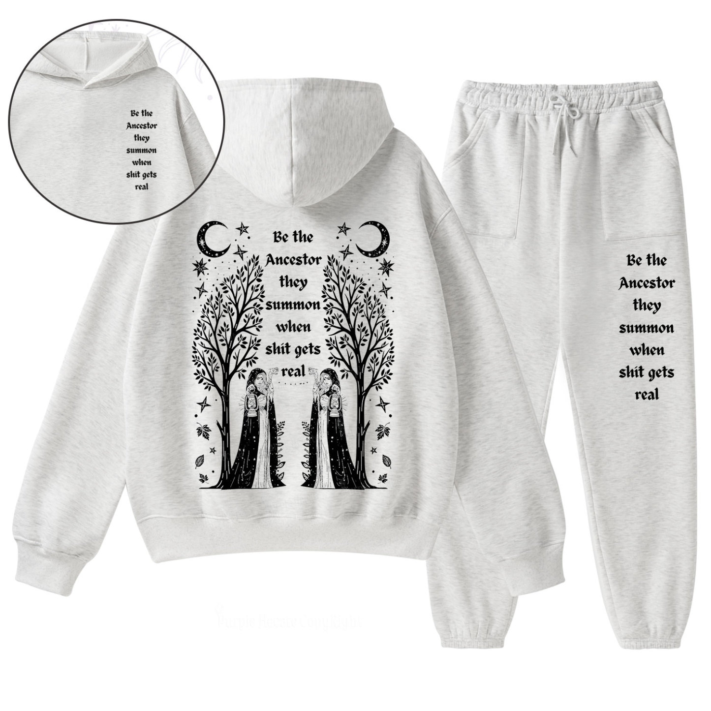 Purplehecate Be The Ancestor They Summon When Shit Gets Real  Fleece Hoodie Suit