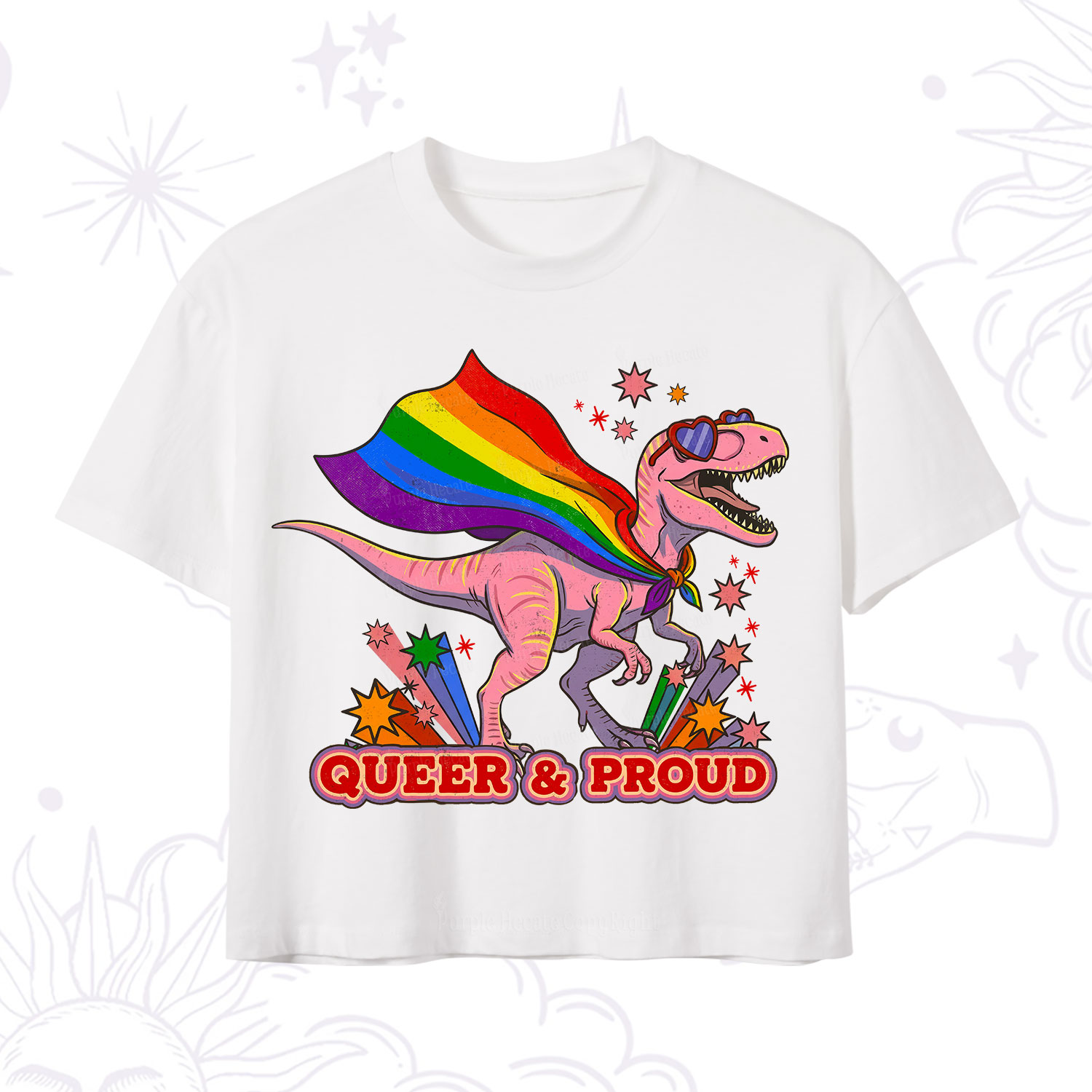 Purplehecate Queer and Proud Crop T-Shirt