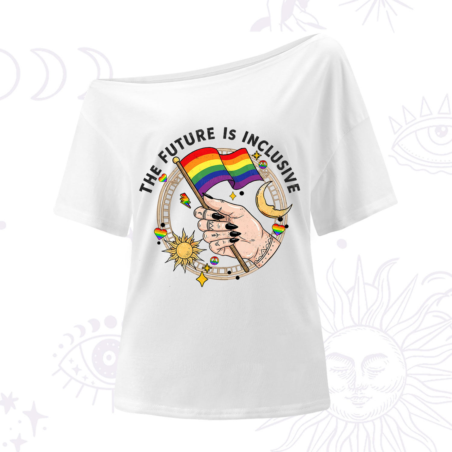 Purplehecate The Future Is Inclusive One Shoulder T-Shirt