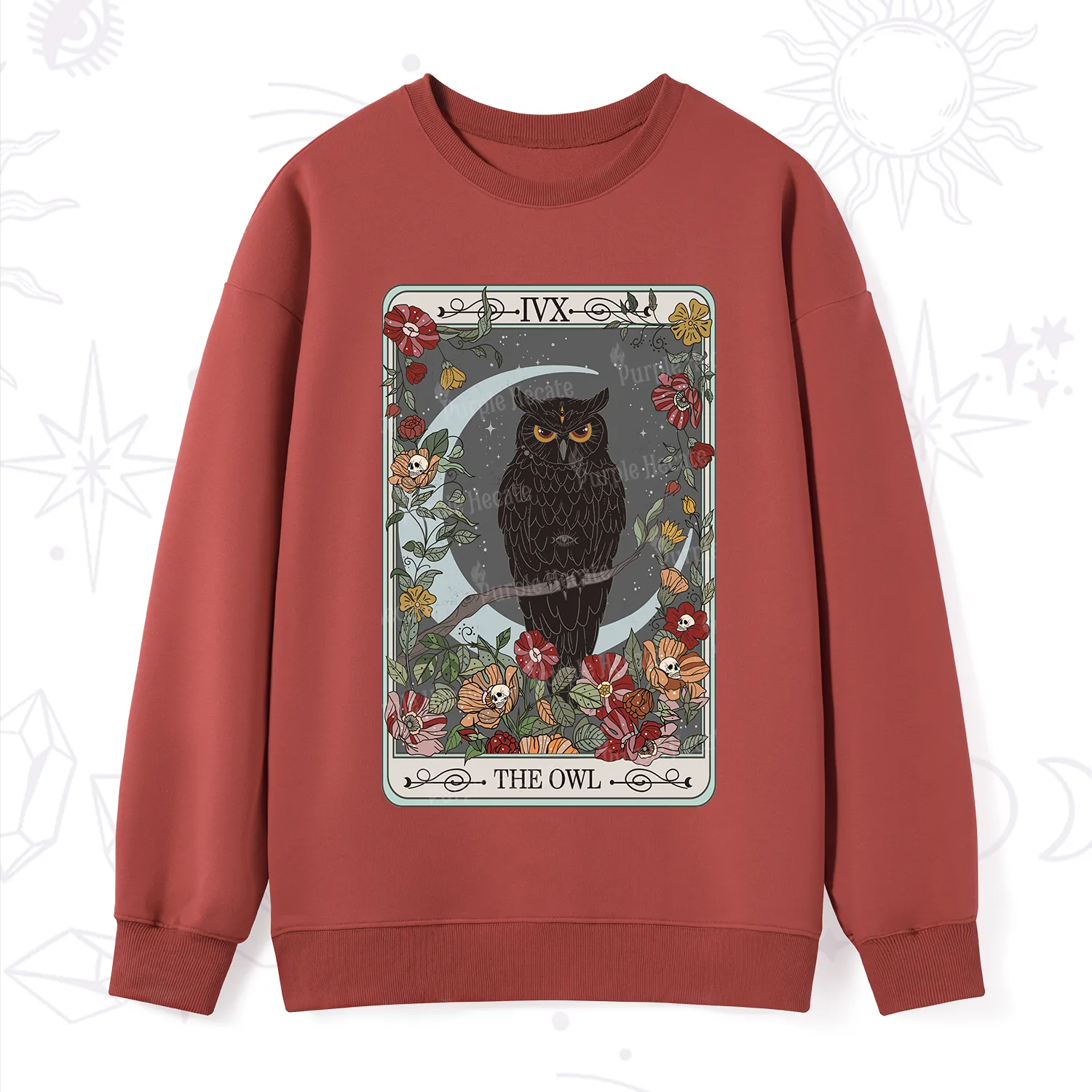 Purplehecate The Owl Tarot Sweatshirt
