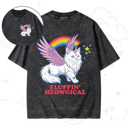 Purplehecate Fluffin Meowgical Washed T-Shirt