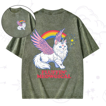 Purplehecate Fluffin Meowgical Washed T-Shirt