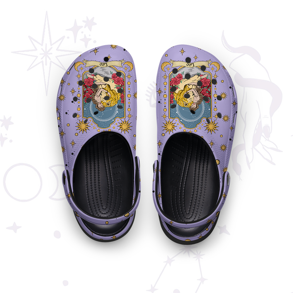 Magic Purplehecate Leo Zodiac Rubber Clogs