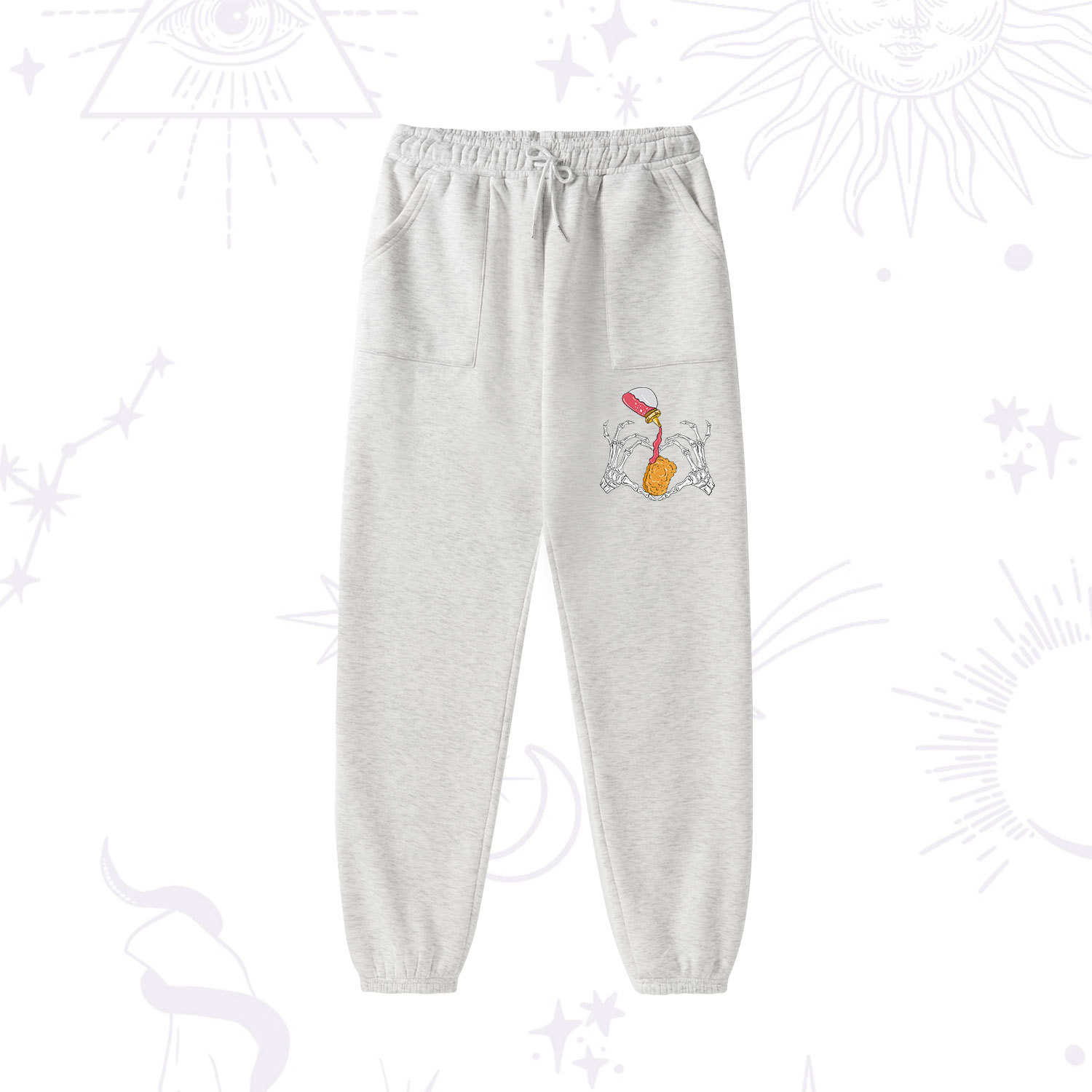 Purplehecate The Chicken Nugget Food Tarot Fleece Hoodie Suit