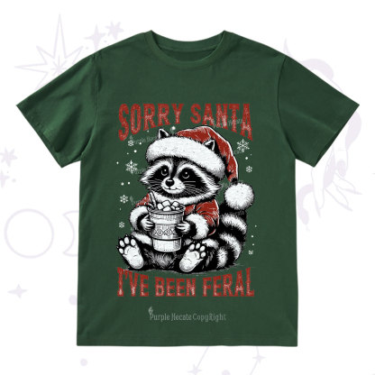 Purplehecate Sorry Santa I've Been Feral Christmas T-Shirt