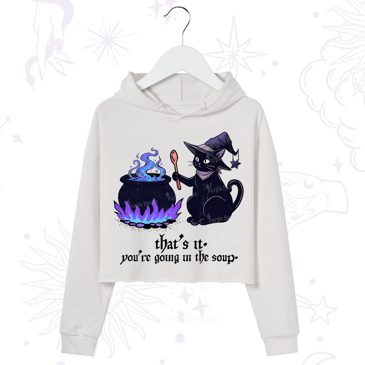 Purplehecate Trust Your Instincts Crop Hoodie