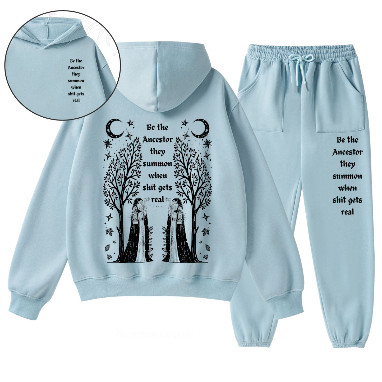 Purplehecate Be The Ancestor They Summon When Shit Gets Real  Fleece Hoodie Suit