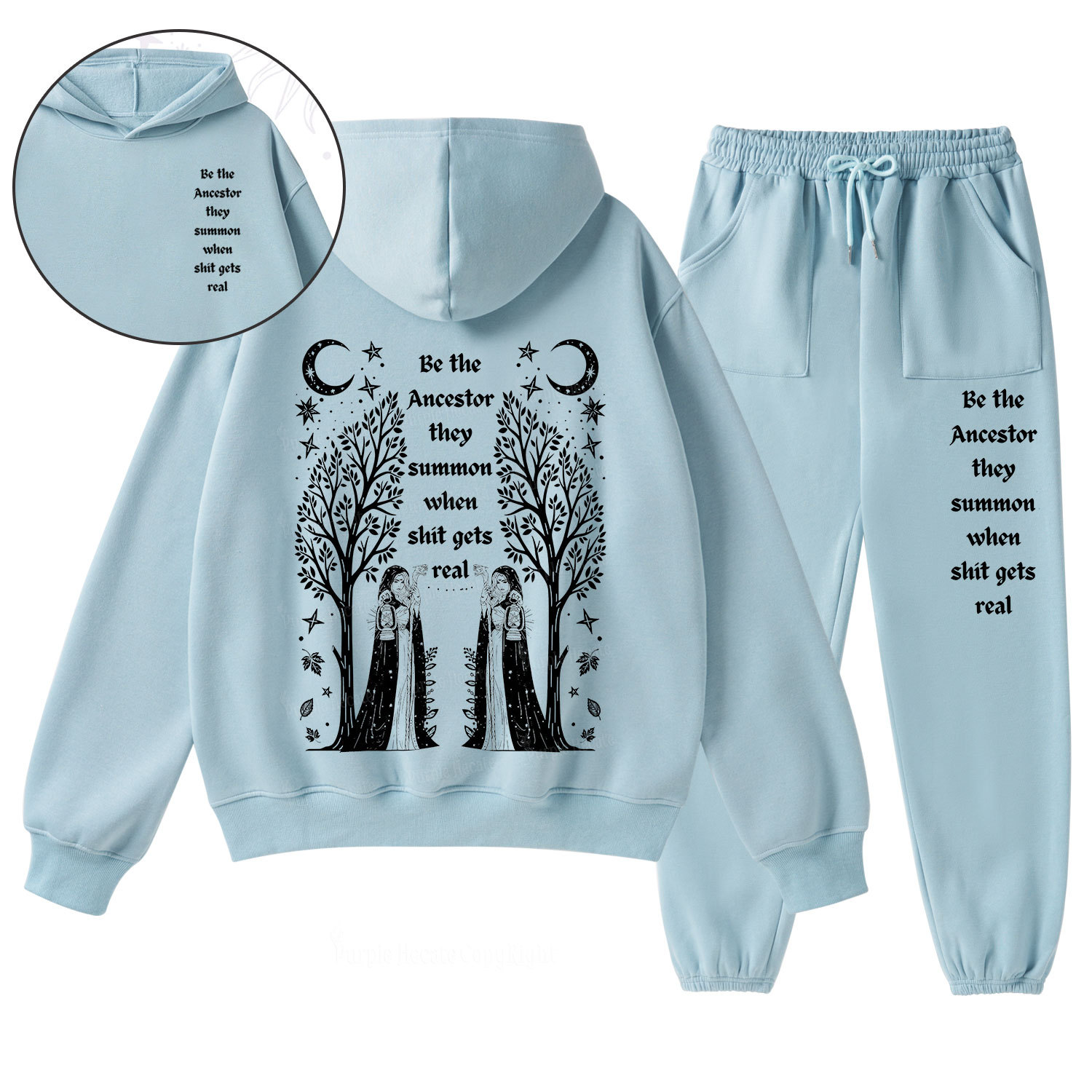 Purplehecate Be The Ancestor They Summon When Shit Gets Real  Fleece Hoodie Suit