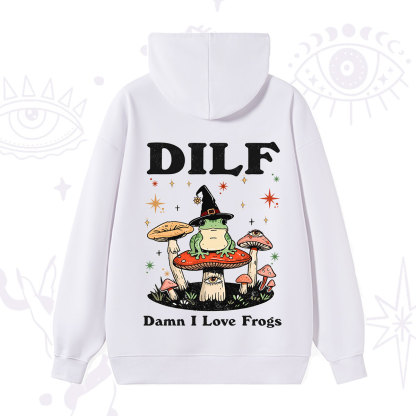 Purplehecate Dilf Damn I Love Frogs Hoodie