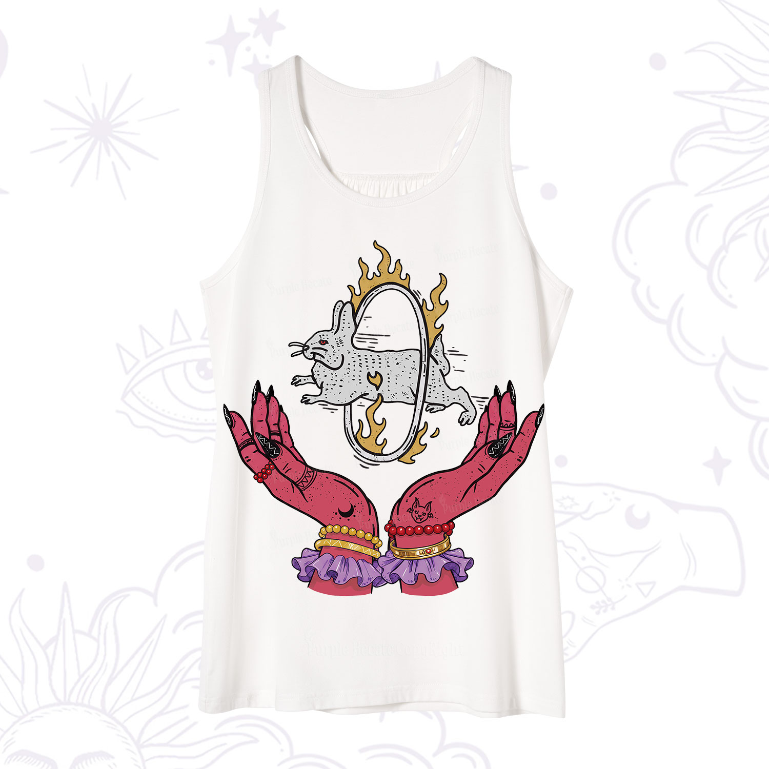 Purplehecate Remera Save The Rabbit Tank