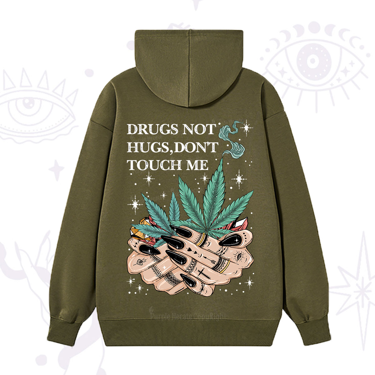 Purplehecate Drugs Not Hugs Hoodie