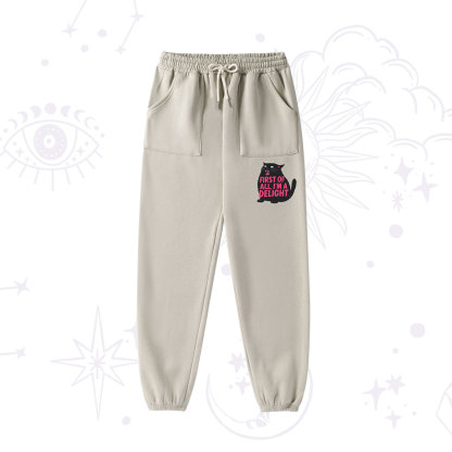 Purplehecate First Of All I'm A Delight Cat Fleece Hoodie Suit