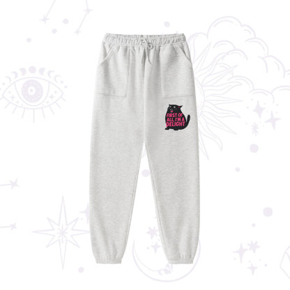 Purplehecate First Of All I'm A Delight Cat Fleece Hoodie Suit