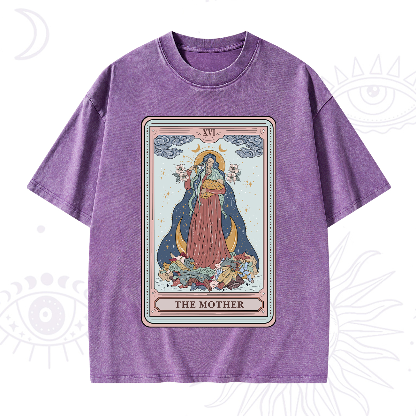 Purplehecate The Mother Tarot Washed T-Shirt