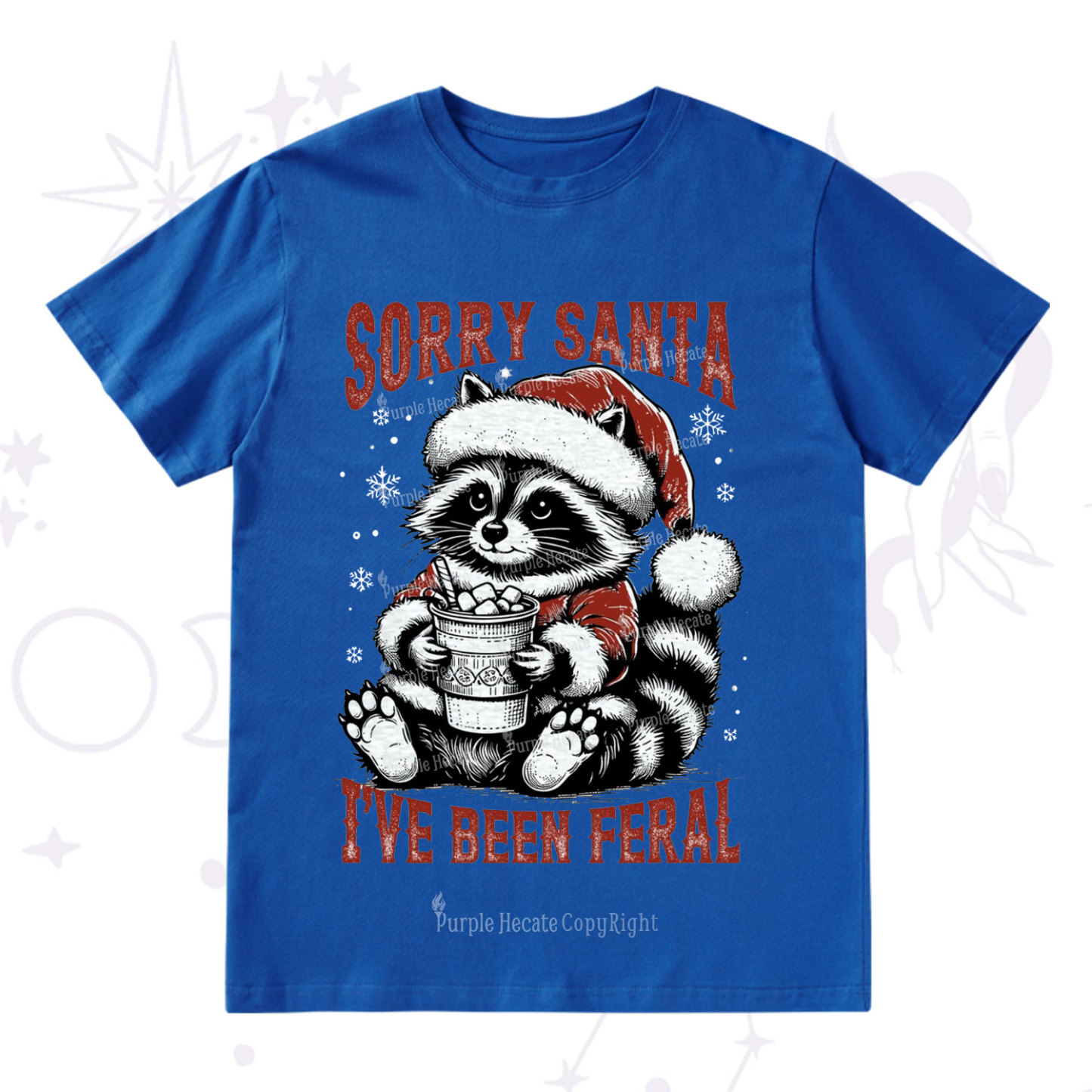 Purplehecate Sorry Santa I've Been Feral Christmas T-Shirt