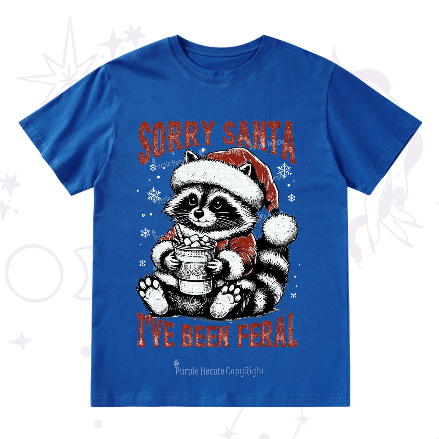 Purplehecate Sorry Santa I've Been Feral Christmas T-Shirt