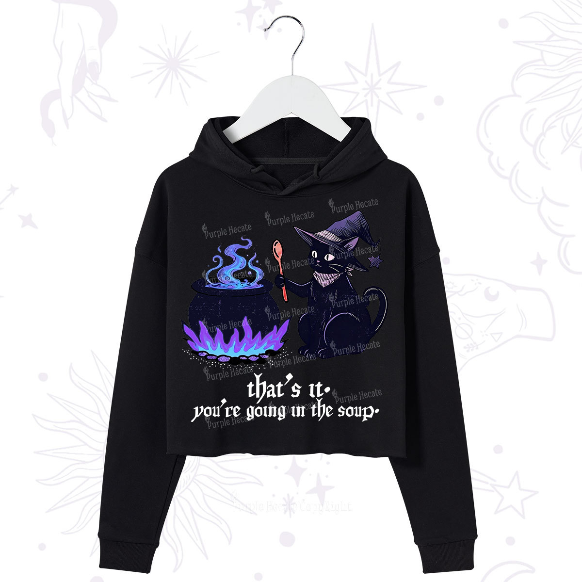 Purplehecate Trust Your Instincts Crop Hoodie