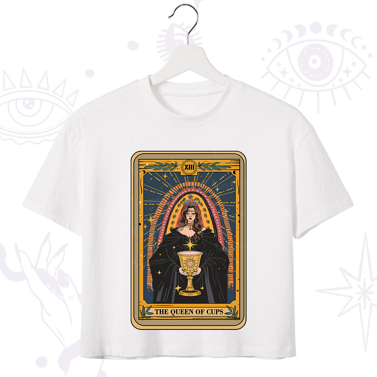 Purplehecate The Queen of Cups Tarot Crop T-Shirt