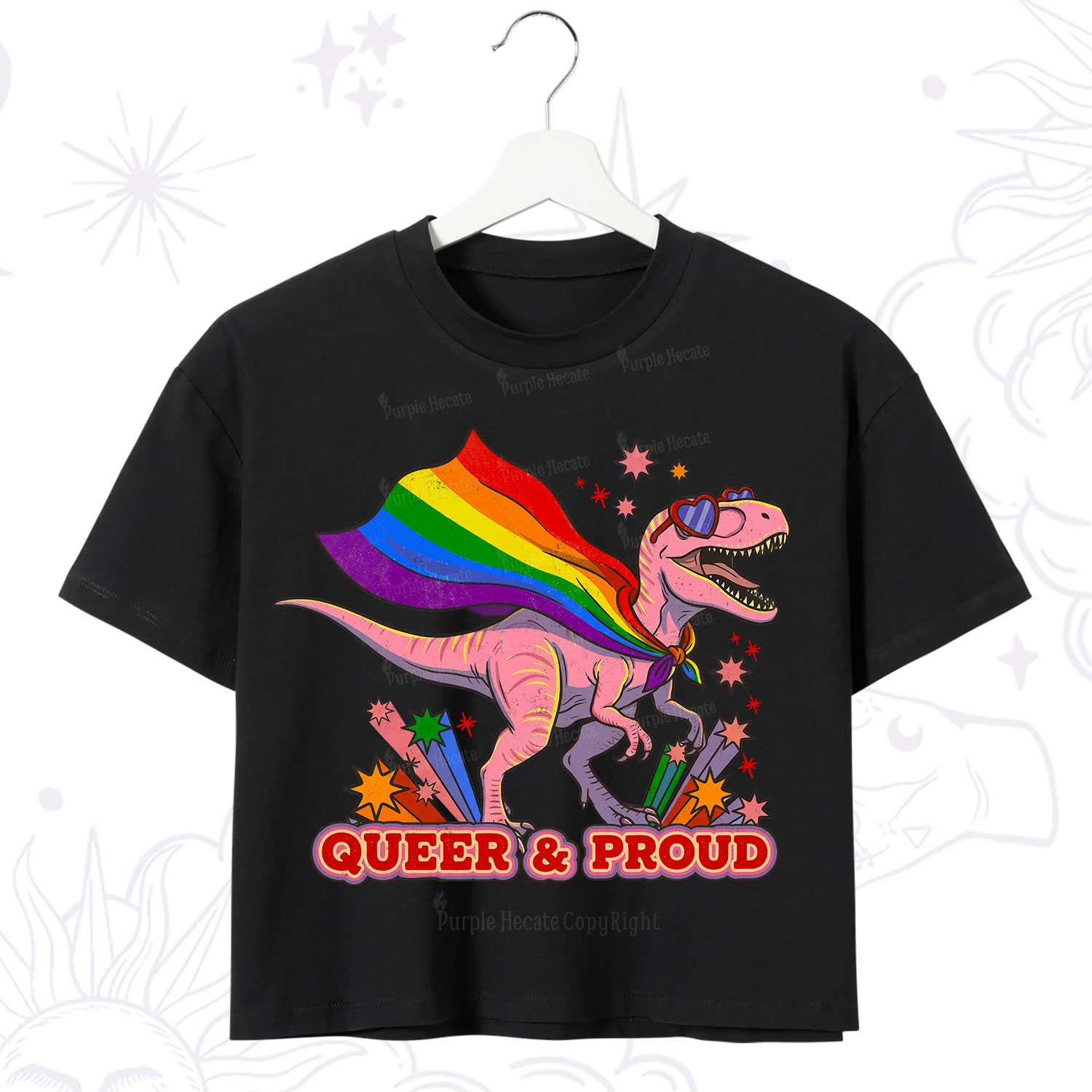 Purplehecate Queer and Proud Crop T-Shirt