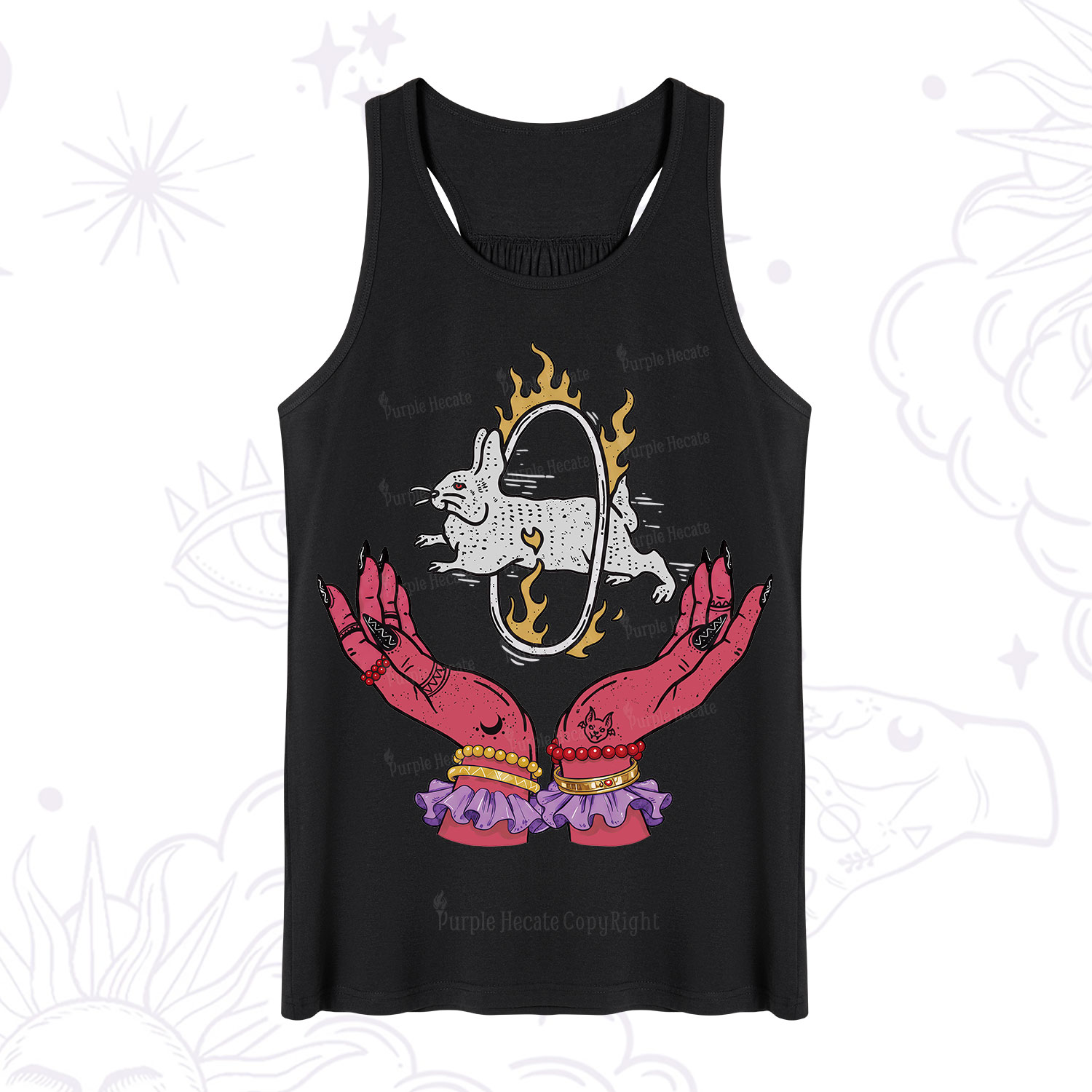 Purplehecate Remera Save The Rabbit Tank