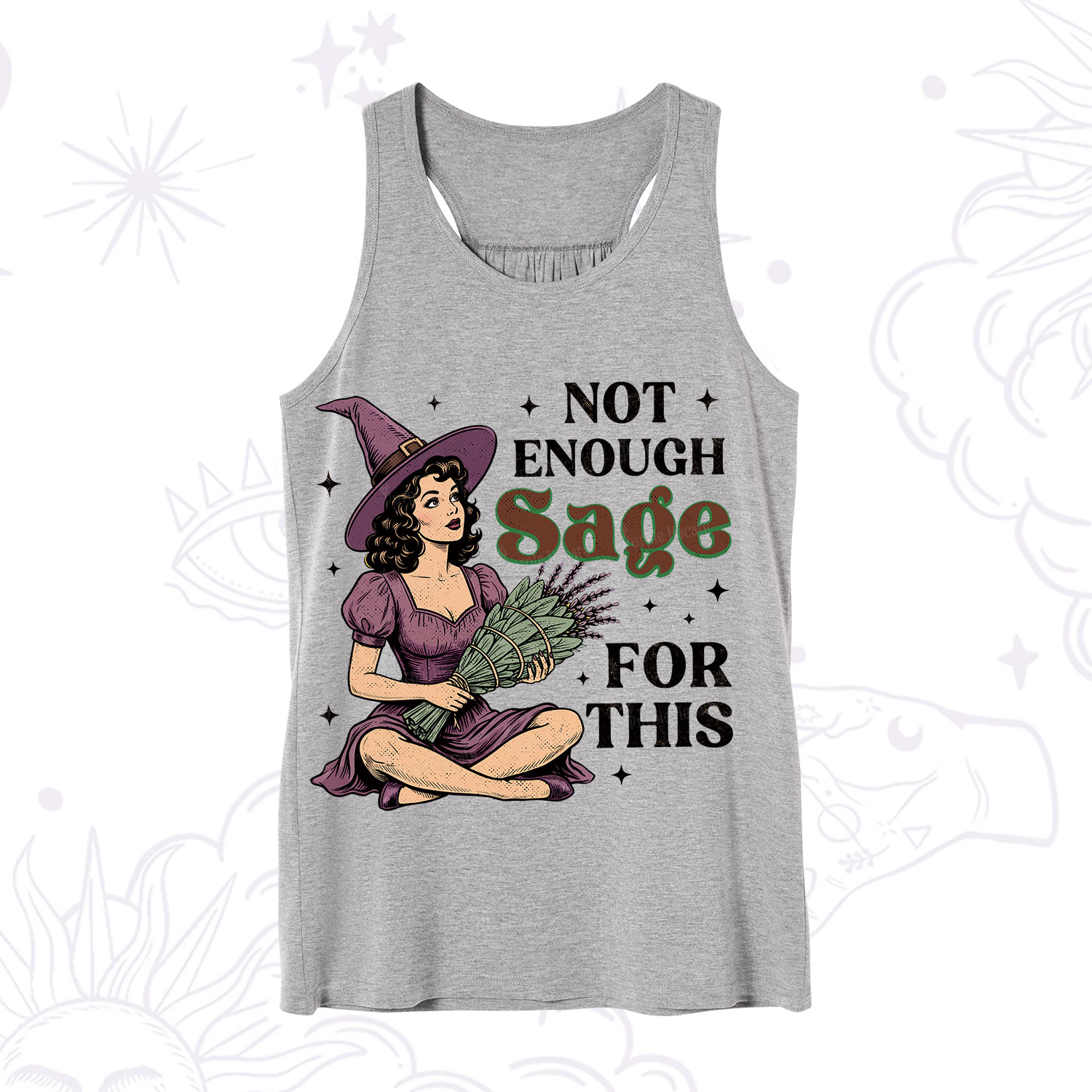 Purplehecate Not Enough Sage Witchcore Spiritual Tank