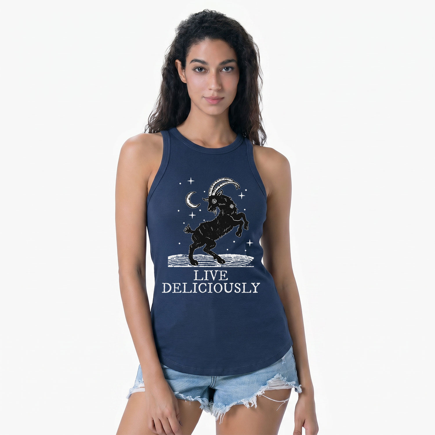 Purplehecate Live Deliciously Racerback Tank Top