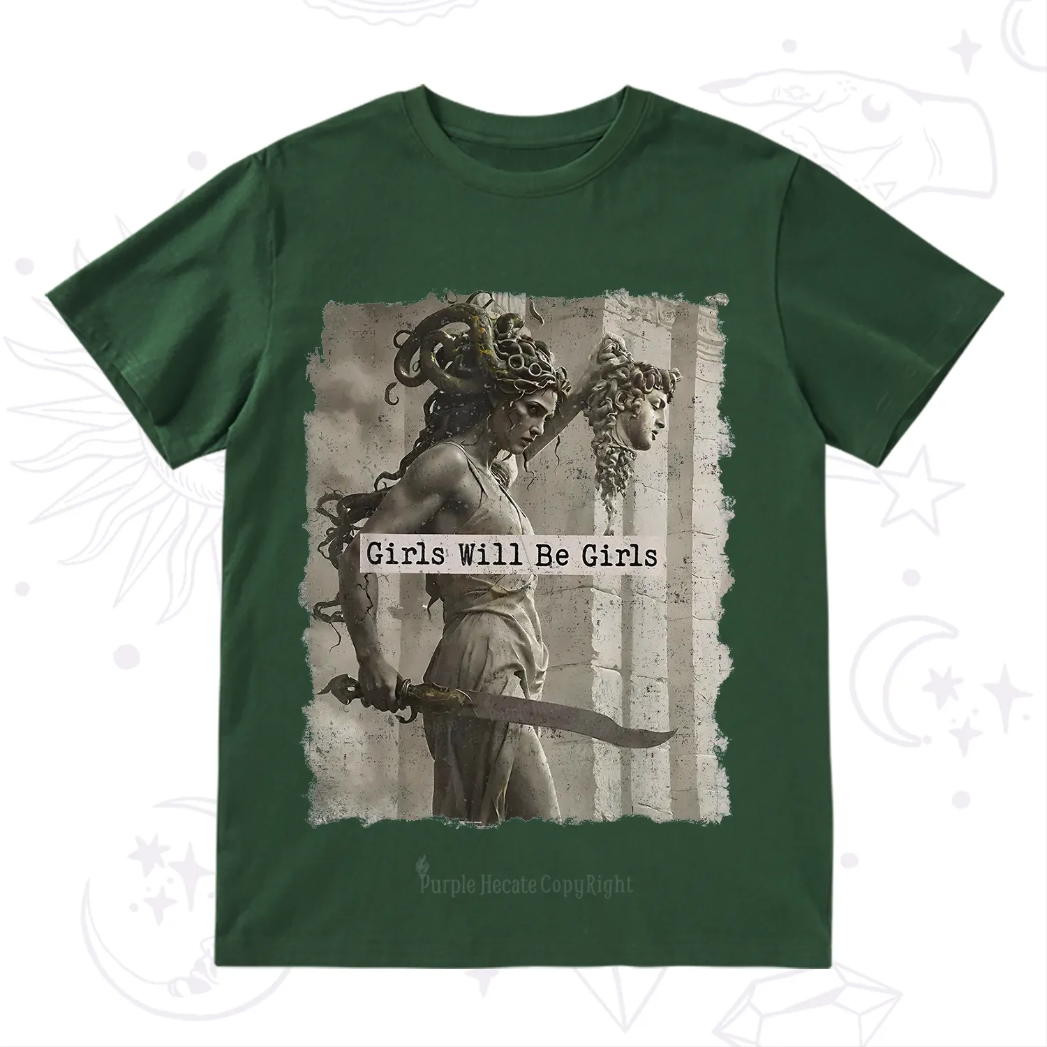 Purplehecate Medusa Girls Will Be Girls T-Shirt