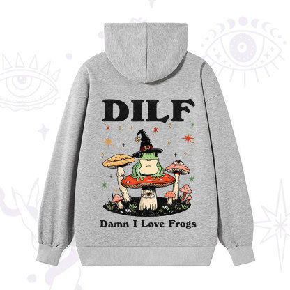 Purplehecate Dilf Damn I Love Frogs Hoodie