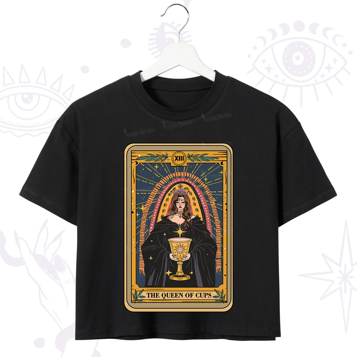 Purplehecate The Queen of Cups Tarot Crop T-Shirt
