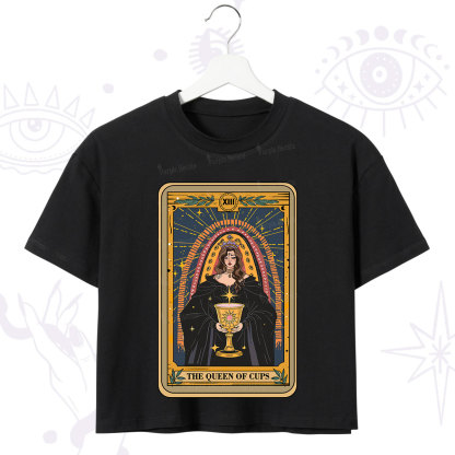 Purplehecate The Queen of Cups Tarot Crop T-Shirt