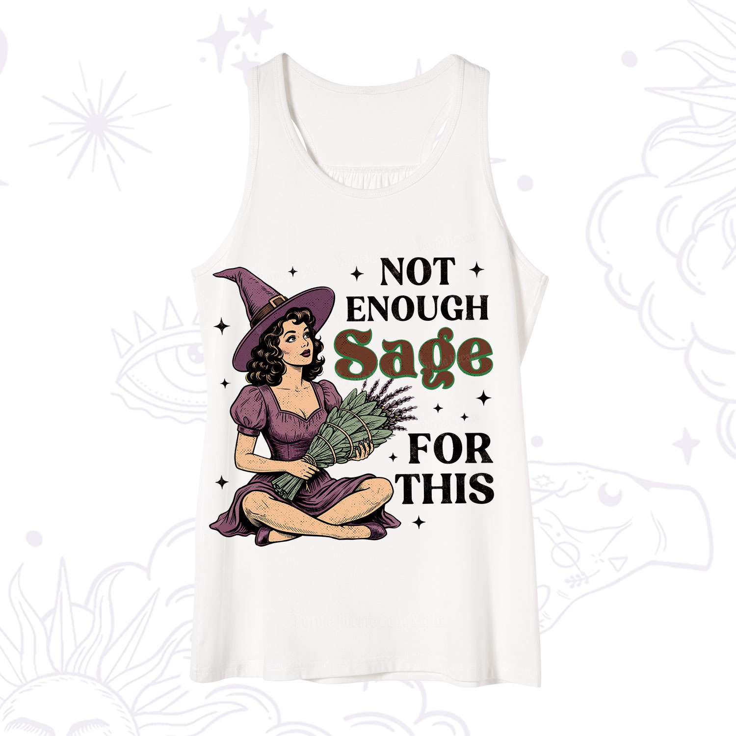 Purplehecate Not Enough Sage Witchcore Spiritual Tank