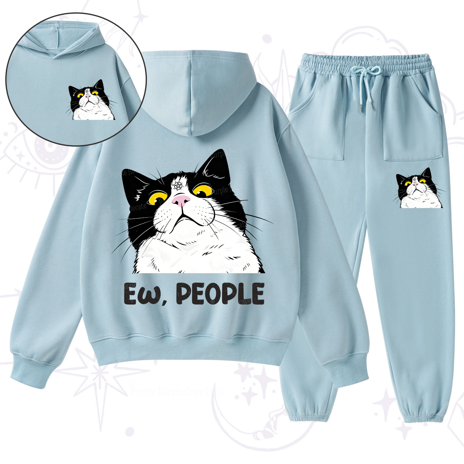 [Copy]Purplehecate First Of All I'm A Delight Cat Fleece Hoodie Suit