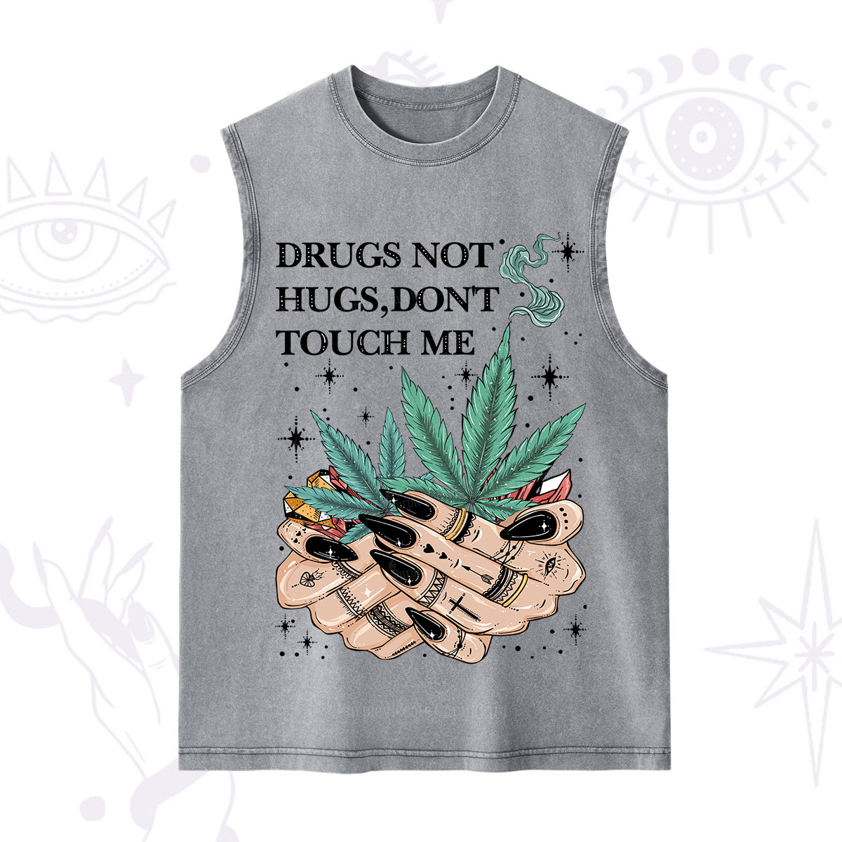 Purplehecate Drugs Not Hugs Washed Tank