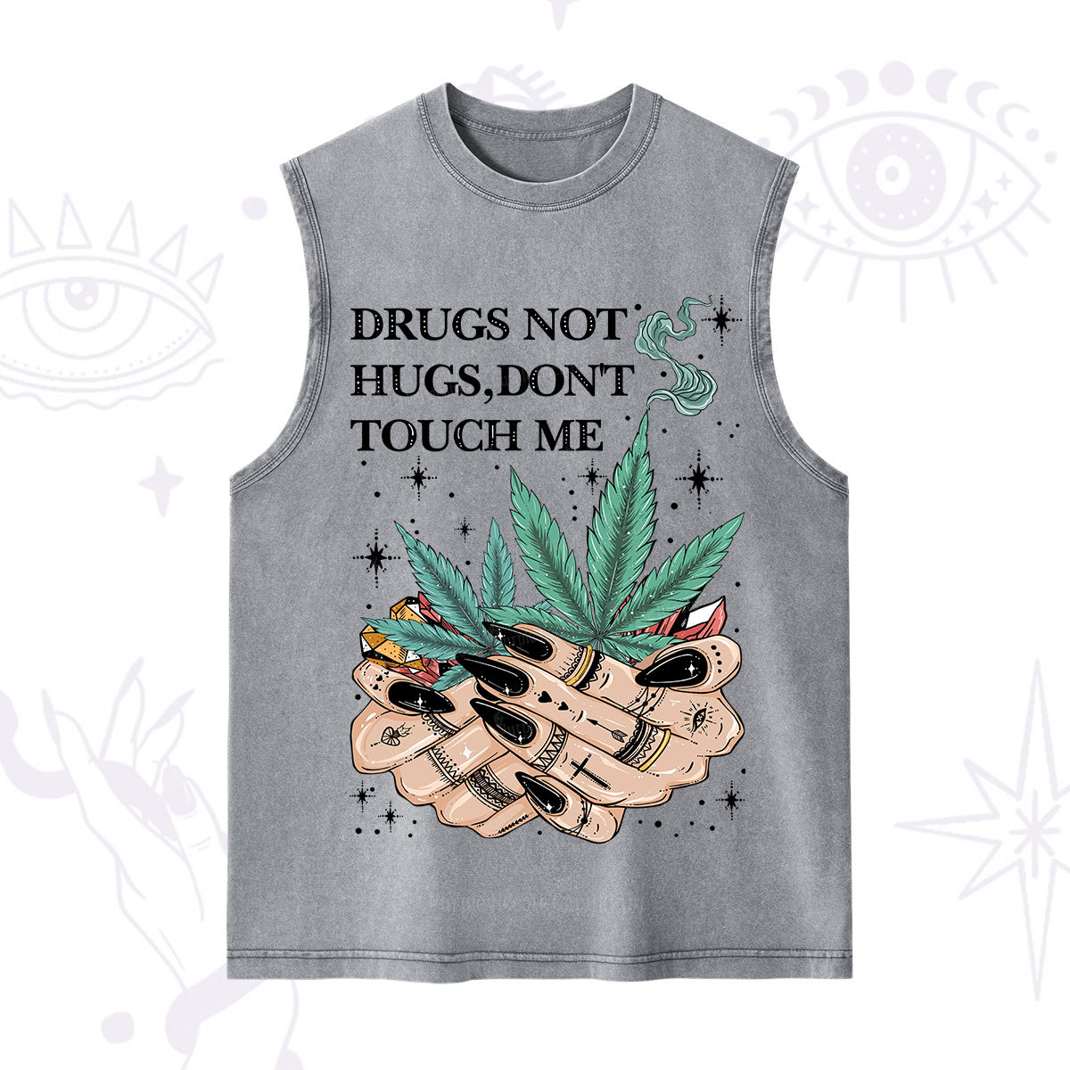 Purplehecate Drugs Not Hugs Washed Tank