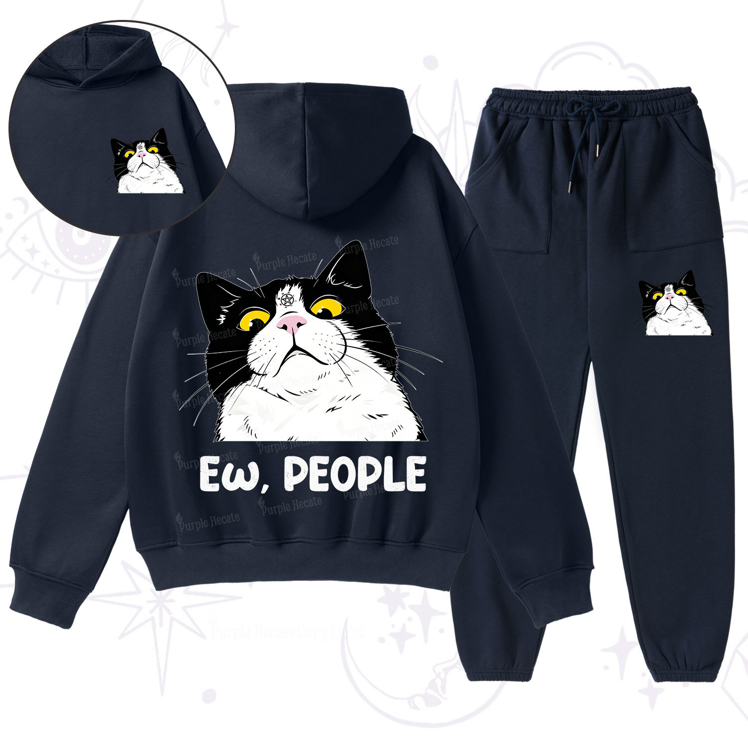 [Copy]Purplehecate First Of All I'm A Delight Cat Fleece Hoodie Suit